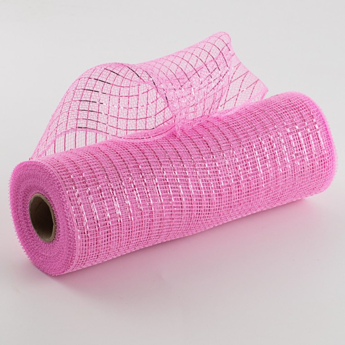 Poly Deco Mesh Metallic Pink Deco Mesh 10 X 10 Yds Etsy