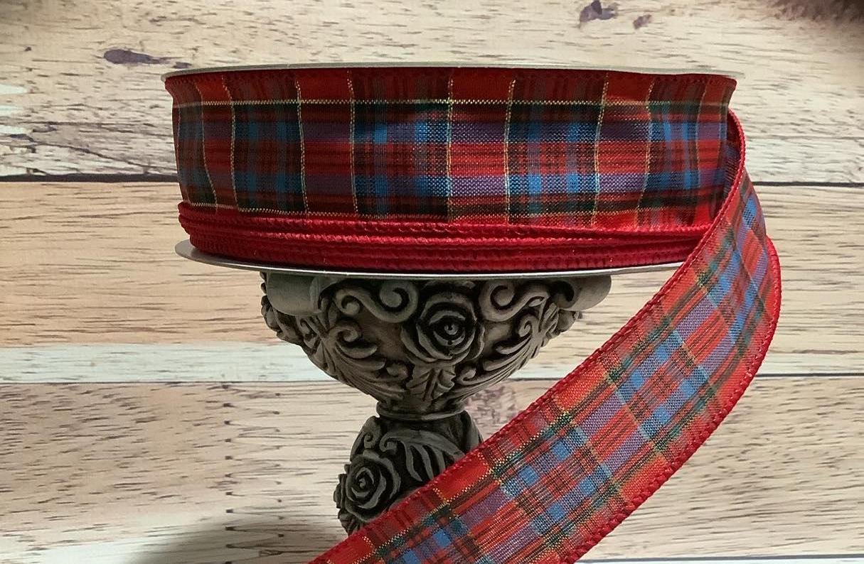 Reliant Mary Dupioni Metallic Wired Seasonal Fall Plaids Ribbon