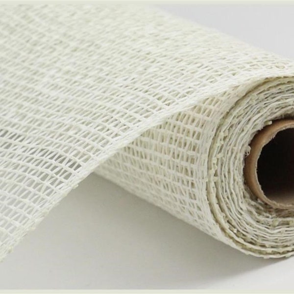 Poly Burlap Mesh, White Poly Burlap, 10" x 10 yards - RP810027 - Doodlebug Lane Signs