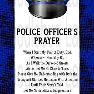Police Officers Prayer - Law Enforcement Appreciation Sign - Police Officer Sign - Metal Wreath Sign - Rectangle Sign - Doodlebug Lane Signs