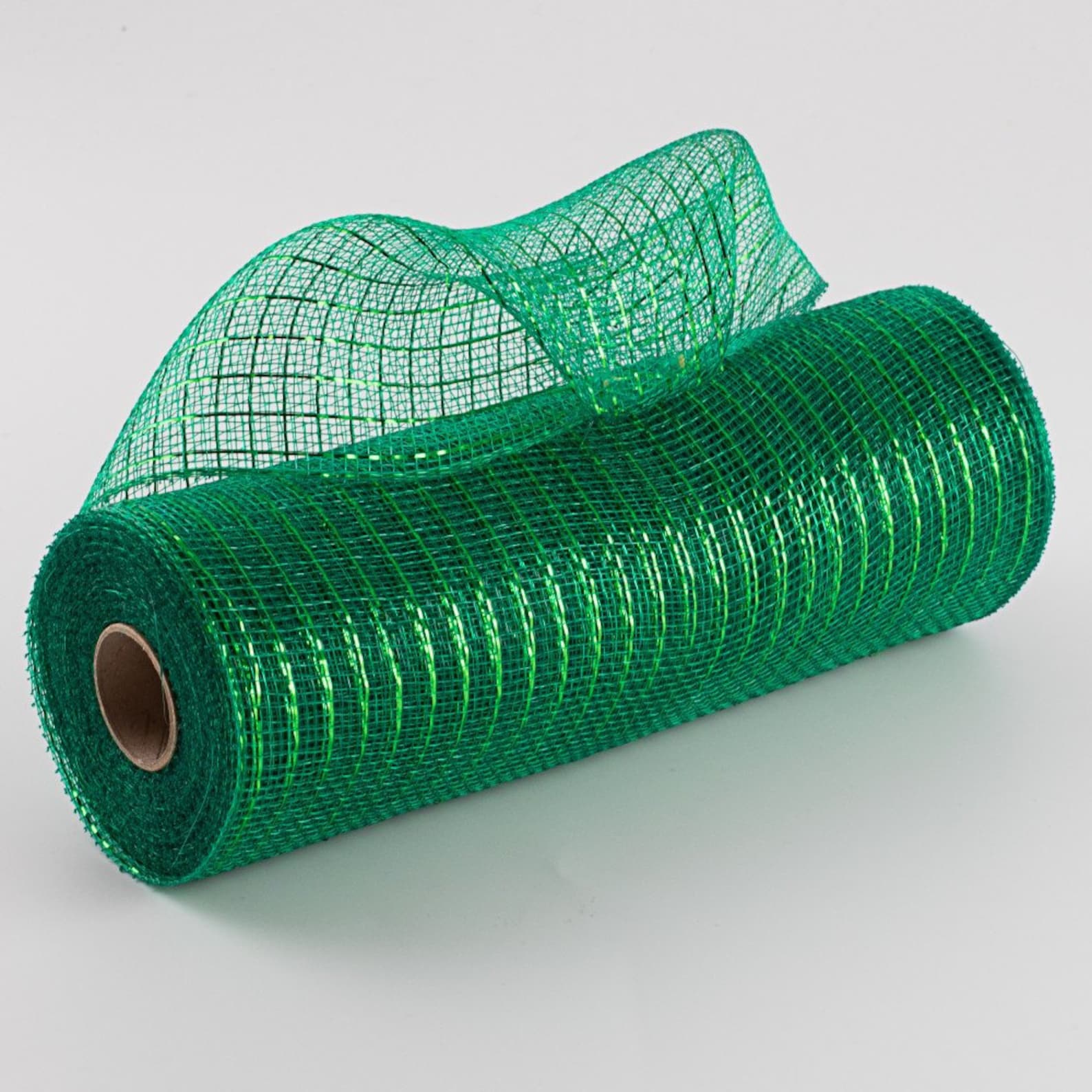 Poly Deco Mesh Metallic Emerald Green 10 X 10 Yards RE130106 Christmas ...