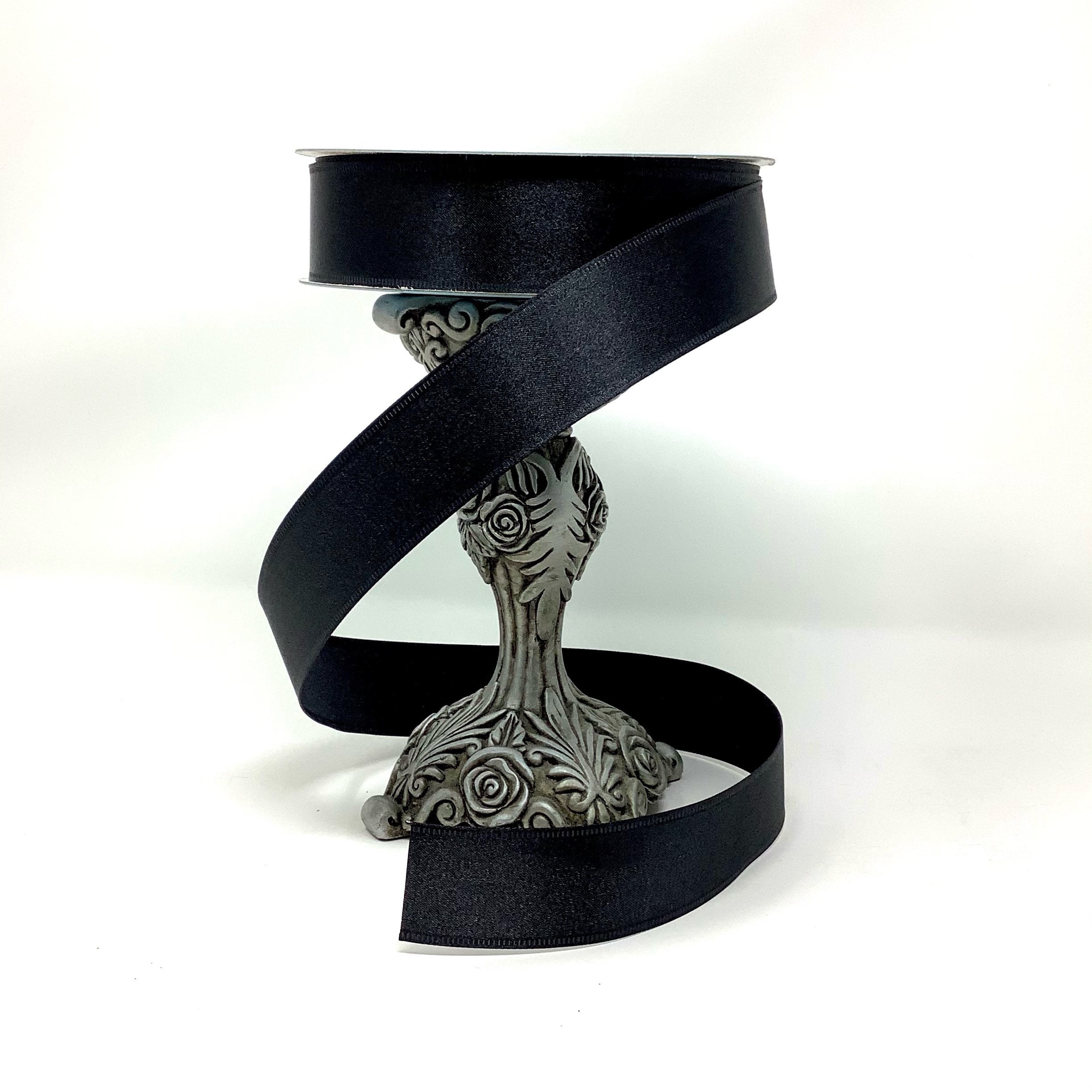Wired Ribbon - Black Satin Ribbon - All Occasion Ribbon