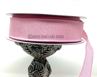 Wired Ribbon - Spring Ribbon - Easter Ribbon - Pink Ribbon - 1.5” x 5 yards - All Occasion Ribbon