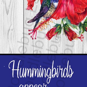 Memorial Wreath Sign-Hummingbird Sign-Sympathy Wreath Decor-Hummingbirds Appear-Metal Wreath Sign-Angels Appear-Doodlebug Lane Signs