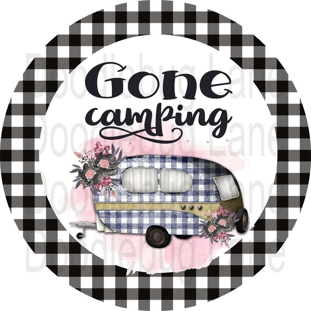 Gone Camping-summer Sign-camping Wreath Sign-buffalo - Etsy