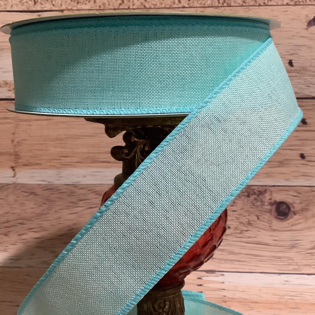 Light Blue Wired Ribbon-easter Ribbon-spring Ribbon-wired Ribbon-ribbon ...