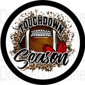 Football Wreath Sign-Mancave Sign-Sports Wreath Sign-Leopard Print-Fall Football Sign-Round Sign-Metal Wreath Sign-Doodlebug Lane Signs