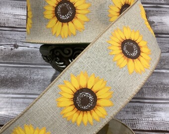 Sunflower Ribbon - Wired Ribbon - 2.5
