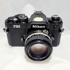 Nikon FE2 (Black) - Vintage 35mm Film SLR Camera