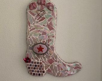 Cowboy boot mosaic