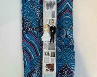 Mosaico de mezuzá de pareja de novios