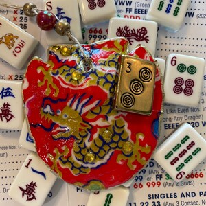 Mahjong sand dollar ornament