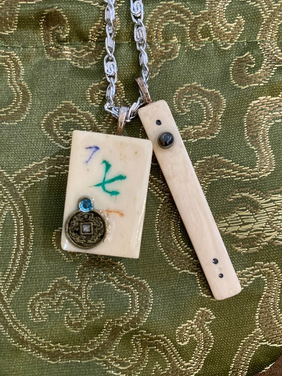 Mah Jongg Necklace Vintage Jewelry Etsy