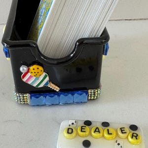 Pickleball Playing card holder  and dealer domino set