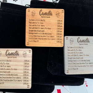 Canasta Special Hands Coasters - Etsy