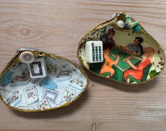 Mah Jongg shell dish