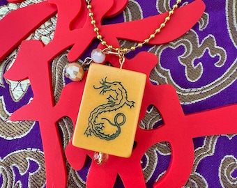 Mah Jongg jewelry necklace gift