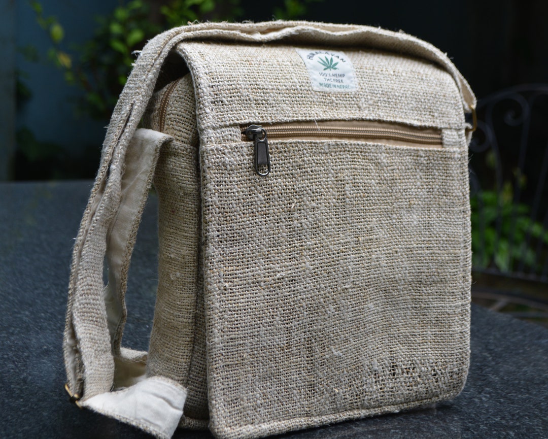 Hemp Messenger Bag Hemp Side Bag Hemp Shoulder Bag Hemp Crossbody Bag