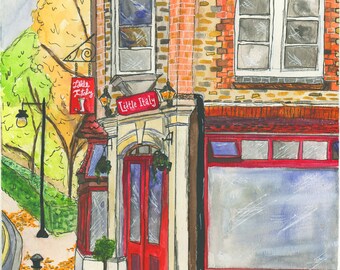 Watercolor "Little Italy" | 9x10 print