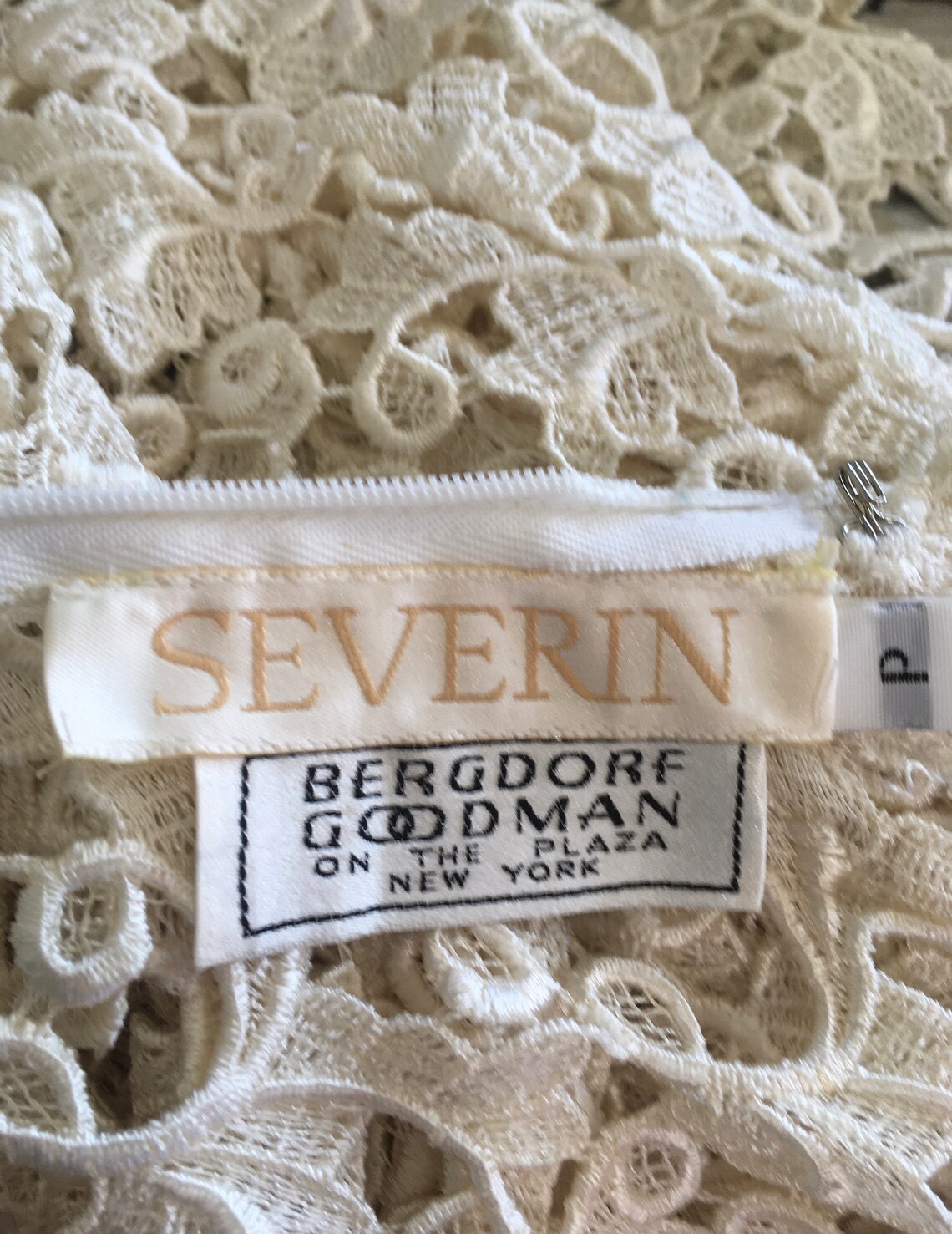 90s Sheer Ivory Lace Bodycon Dress by Severin for Bergdorf | Etsy