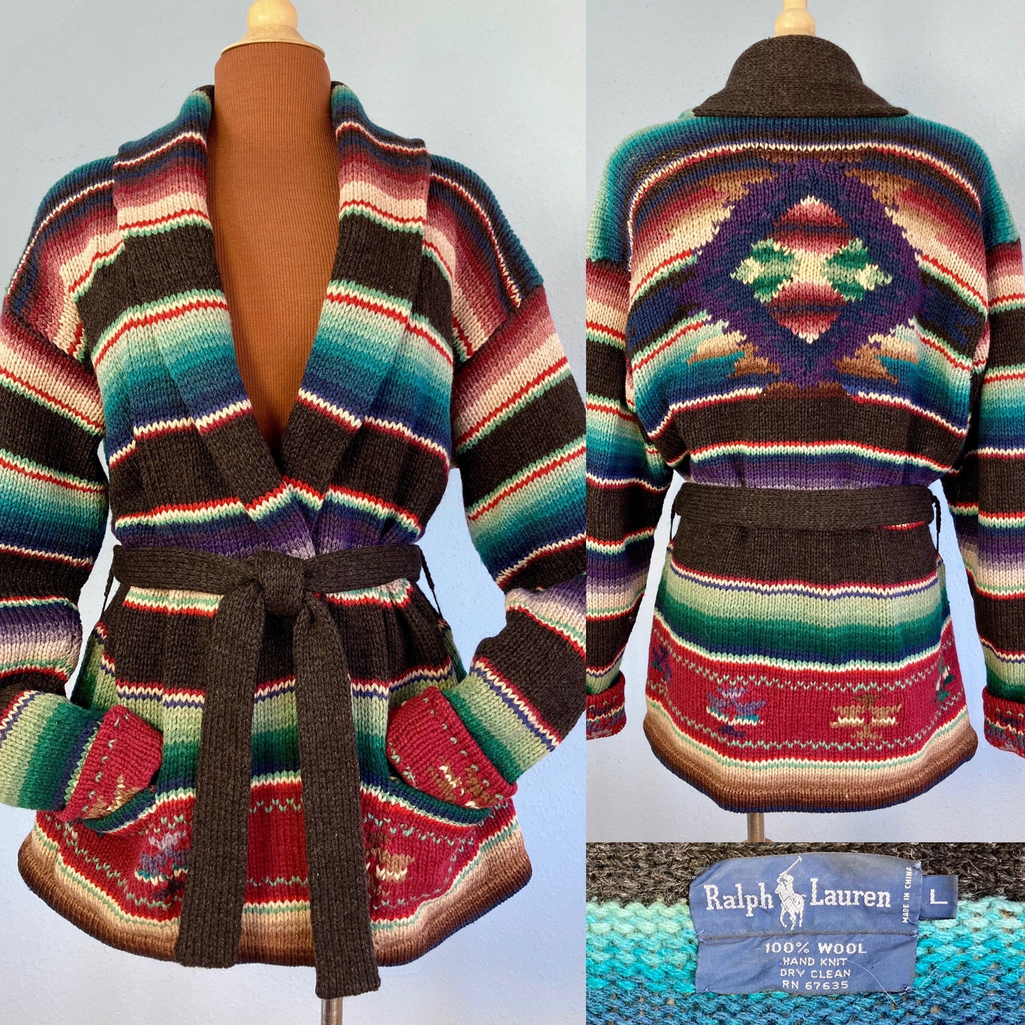 80s Ralph Lauren Chunky Hand Knit 