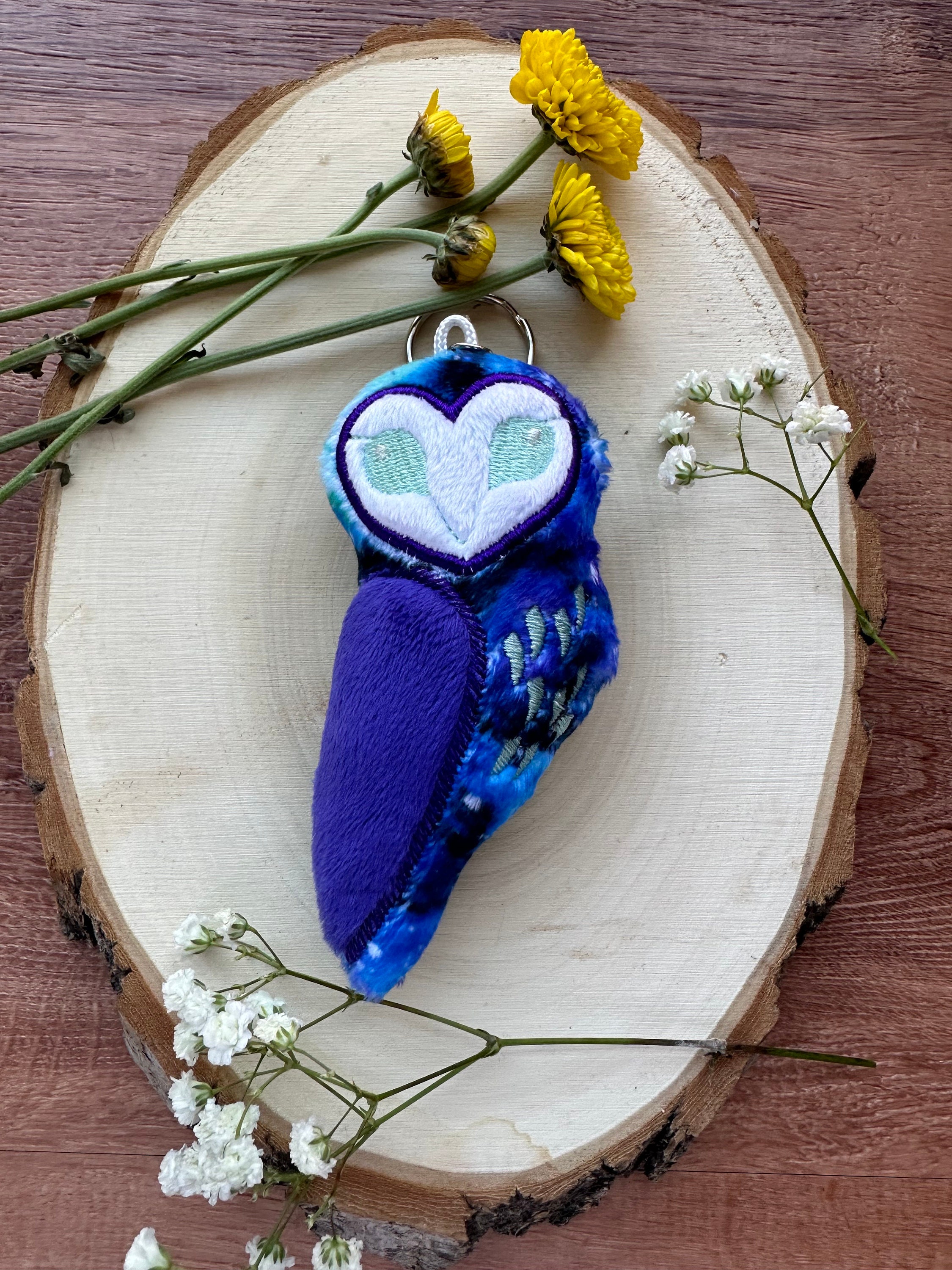 Plush Owl Keychain Galaxy