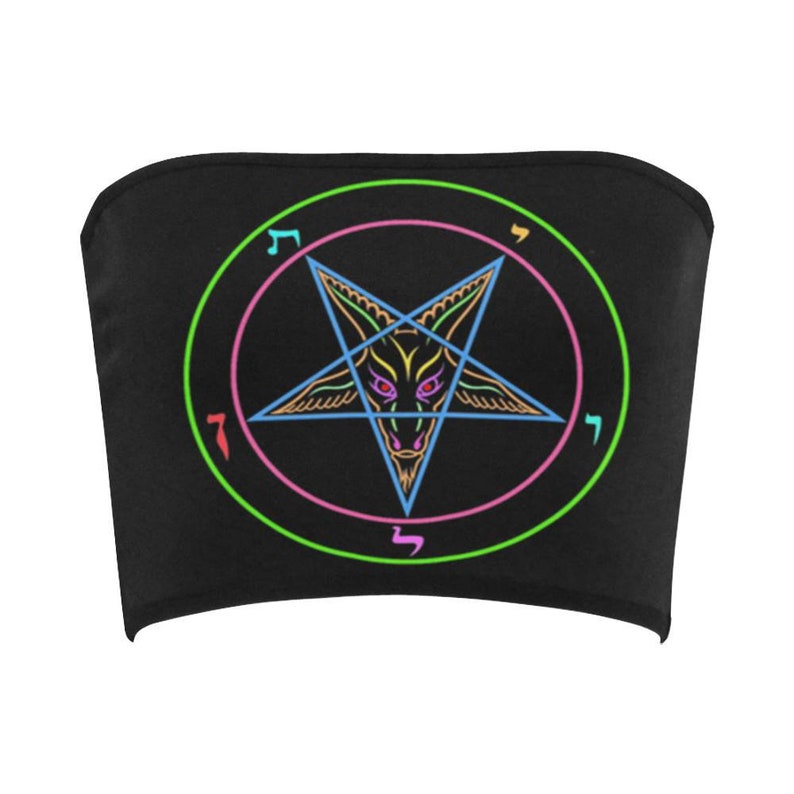 Pastel Goth / Baphomet / Tube Top / Bandeau / Custom 