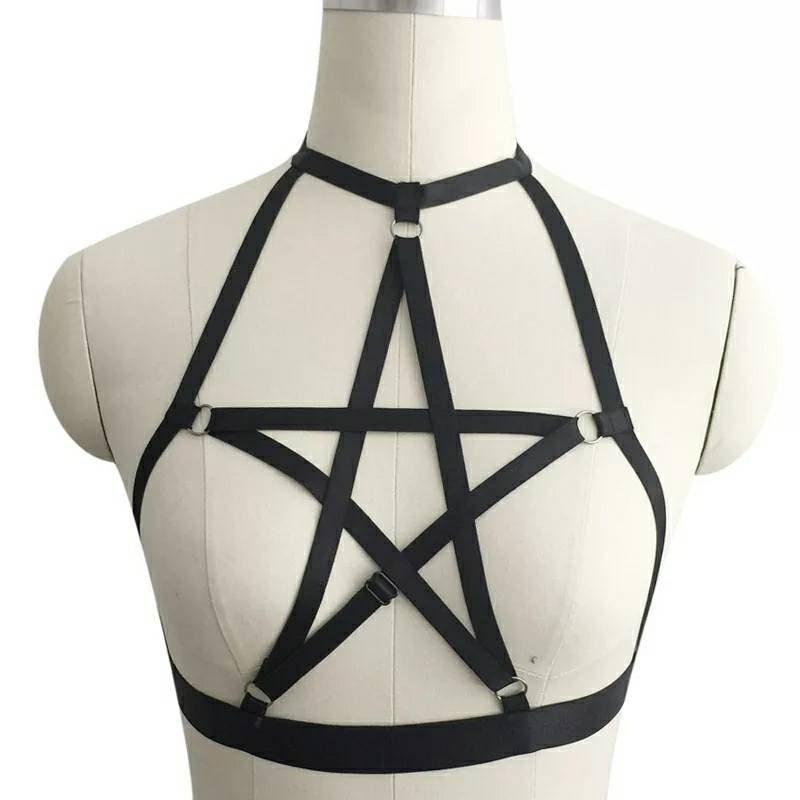 Pentagram Harness Plus Size Harness Goth Lingerie Chest Body Etsy UK