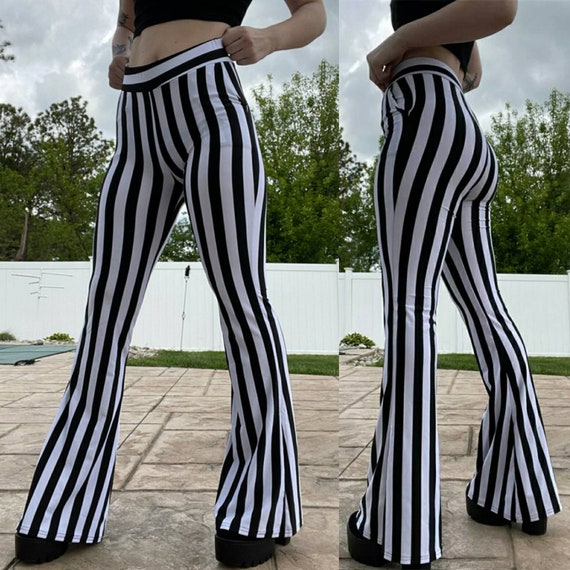 Y2k Circus Stripe Flare Leggings / Bell Bottoms / Women's - Etsy