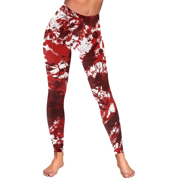 Blood Spatter Leggings White 