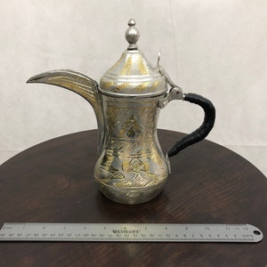 Syrian Islamic Arabic Handmade Engraved Copper Dallah