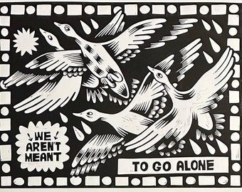 Große Gans Blockprint