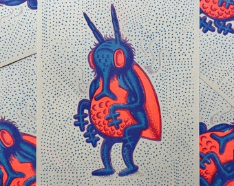 Fly Risograph Print