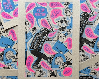 Resist Risograph Print