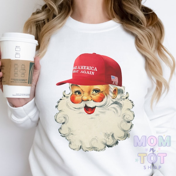 Trump Christmas shirt, trump Christmas gift, trump shirt, MAGA Santa shirt, Donald trump santa, maga shirt, Christmas Sweatshirt