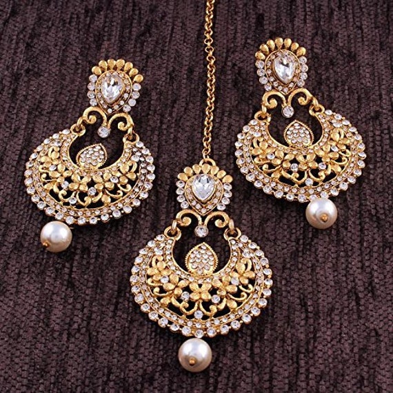 Earrings With Tikka With Price 2024 favors