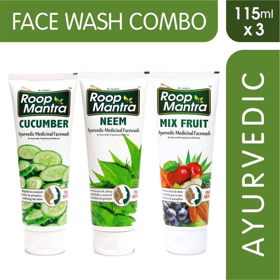 Roop Mantra Face Wash Combo 115ml Cucumber Face Wash Neem Etsy