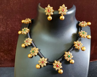 Indian Necklace Antique Gold One Gram 