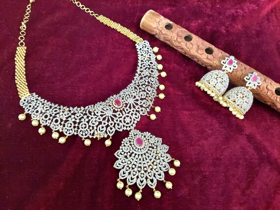 Indian Choker CZ American Diamond 