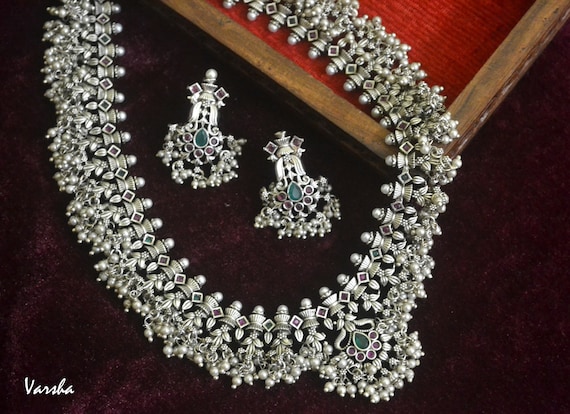 Guttapusalu Necklace Oxidized Indian 