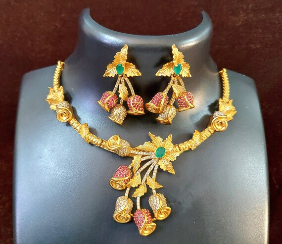 Indian Gold Necklace One Gram Gold 