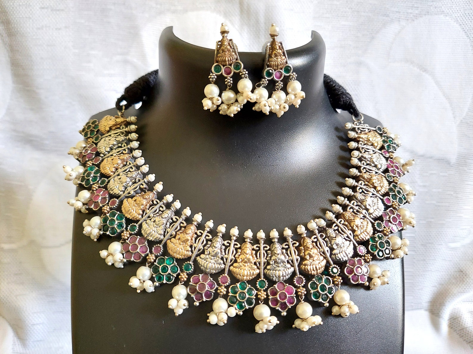 Oxidized Indian Jewelry Indian Oxidized Choker Temple Etsy