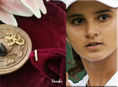 Sania Mirza Nose Ring India Nose Ring Gold Nose Pin No - Etsy