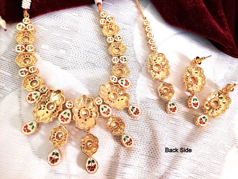 Wedding Necklace Kundan Necklace Pakistani Jewelry Indian Necklace Polki Jewelry Indian Bridal Necklace Kundan Jewelry Indian Jewelry