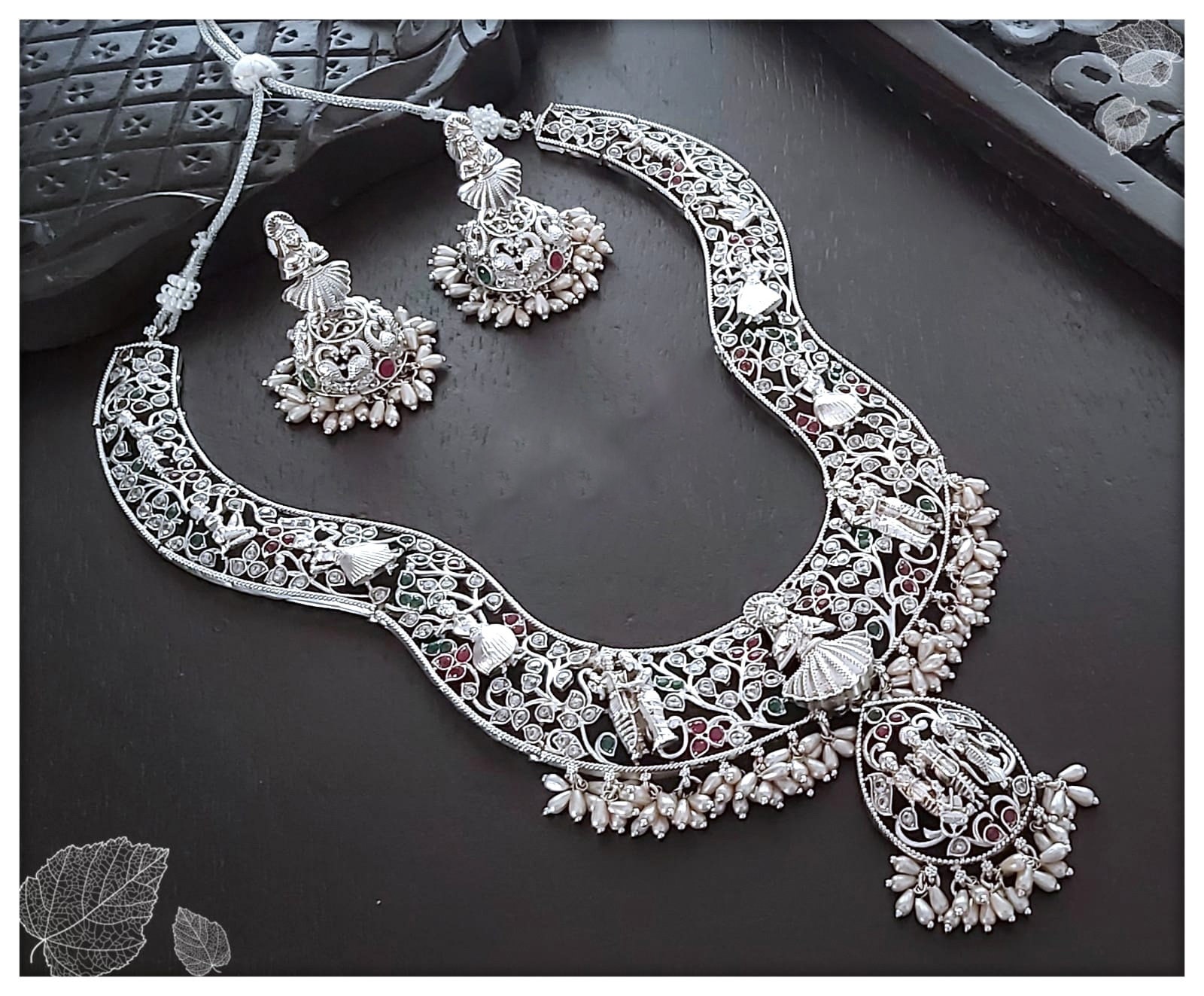 Guttapusalu Necklace Oxidized Indian 