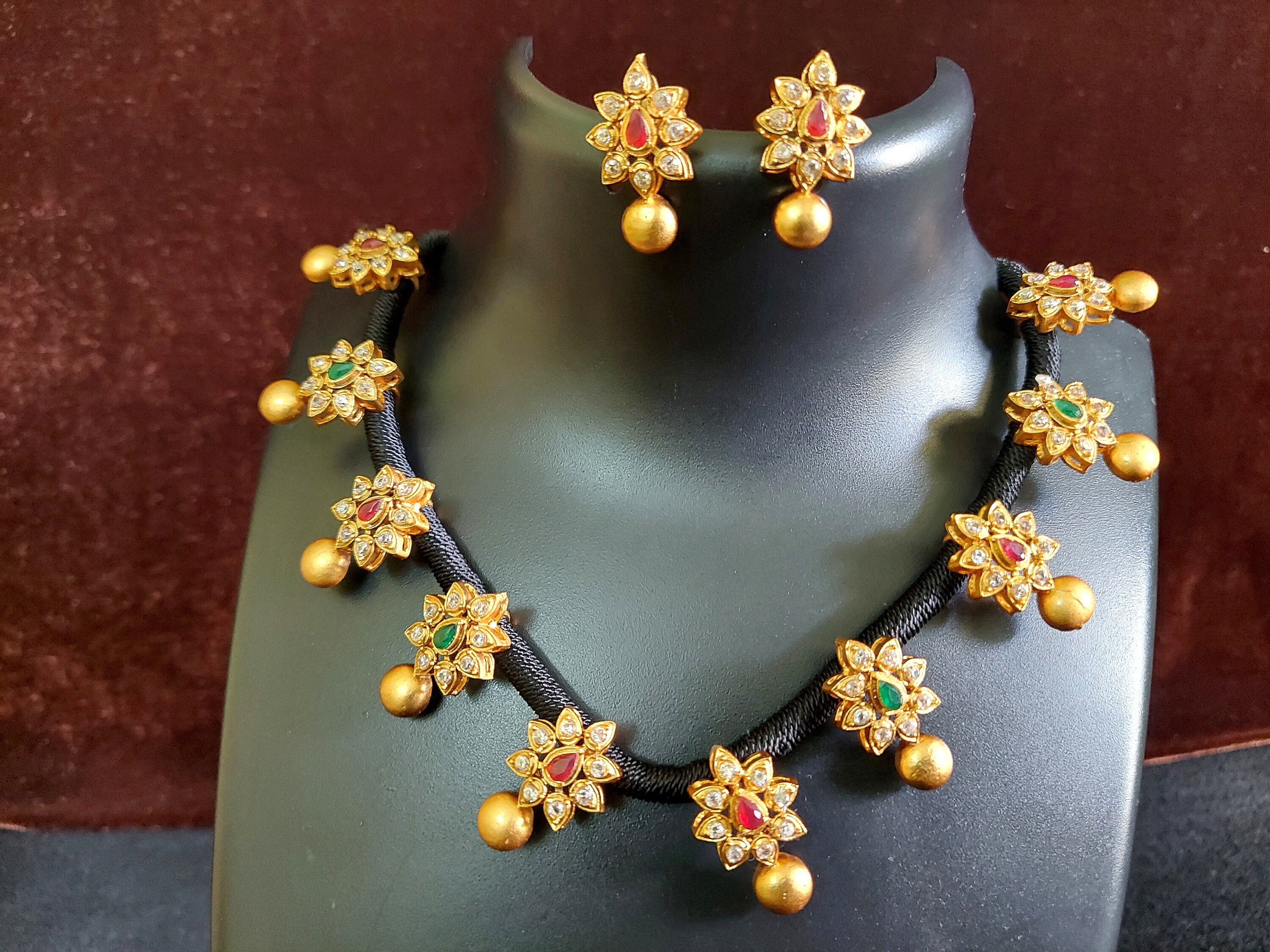 Indian Necklace Antique Gold One Gram 