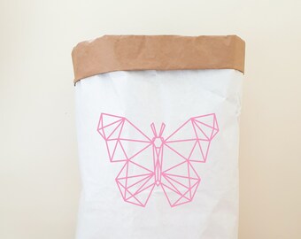 Geometric Bear Childrens Bedroom Storage Bag Kraft Paper Bag