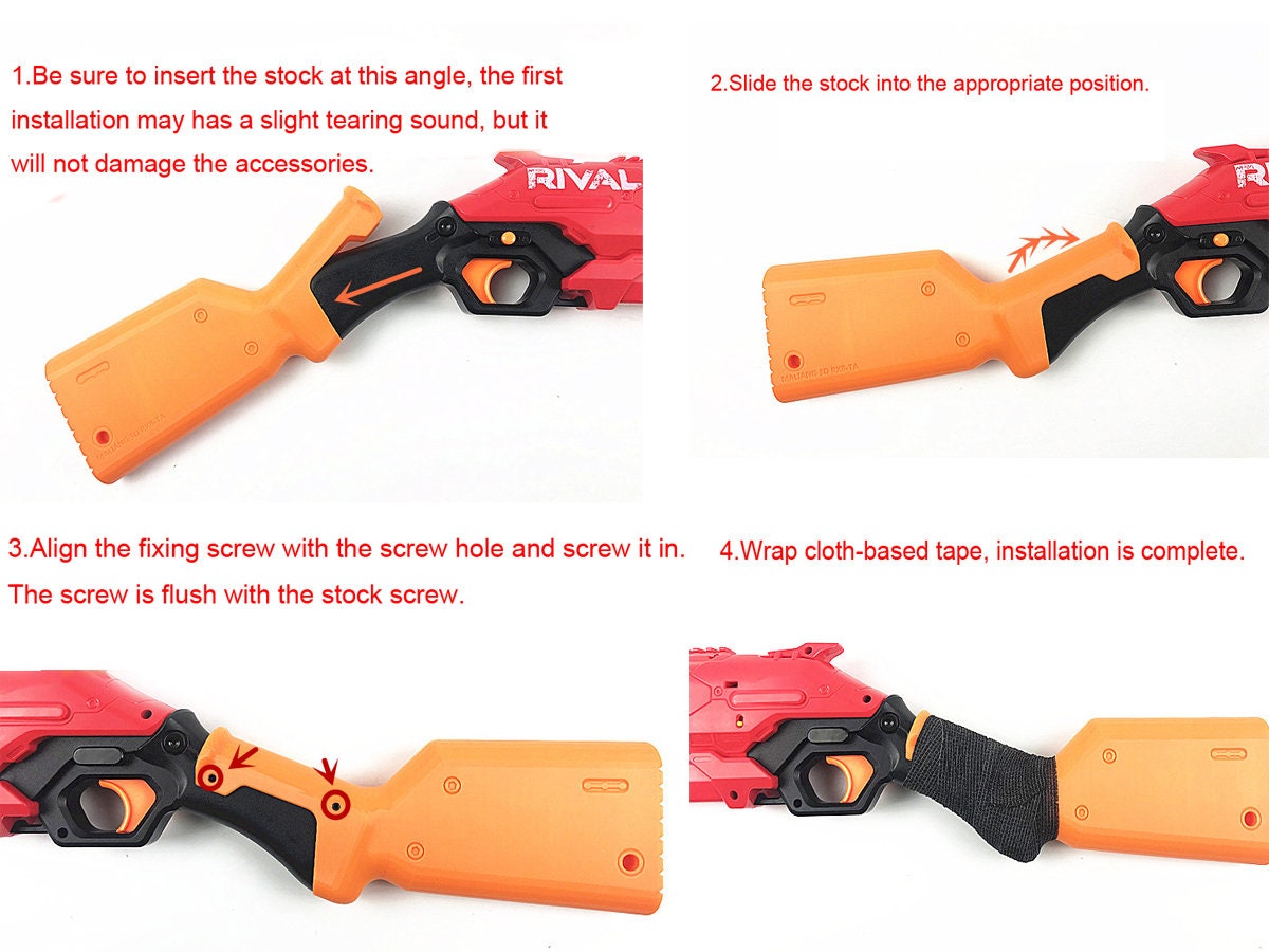 MaLiang Extended Stock Shotgun style 3D Printed for Nerf Rival | Etsy
