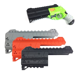 3D Printed Extended Barrel Rail for Nerf Double Strike