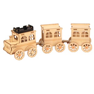 Sightseeing Train Model STEM Building Kits Educational DIY Assembly set Science Building Gifts for Kids
